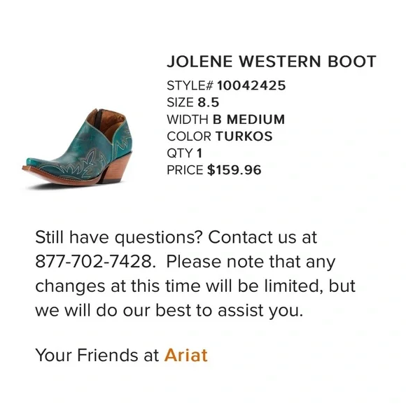 Ariat Jolene Western Ankle Boots - Picture 13 of 13
